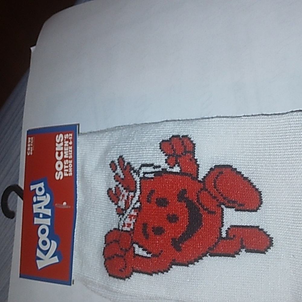 Gender-neutral fun socks white with red - Picture 4 of 4